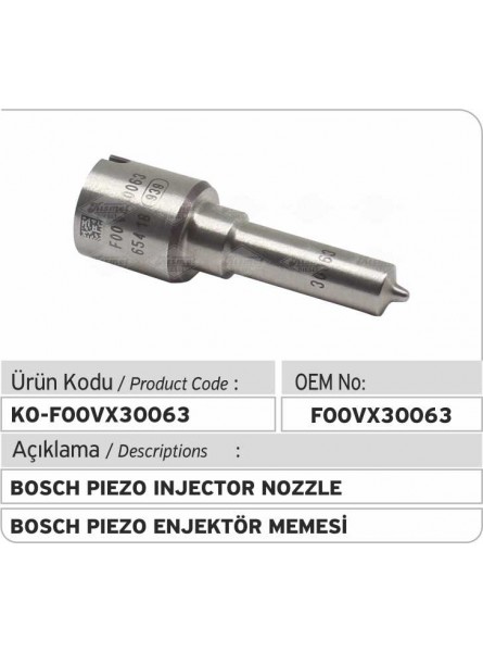 F00VX30063 Распылитель форсунки Bosch Piezo