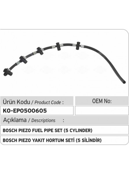 Комплект трубок Bosch Piezo (5-цилиндровый) 