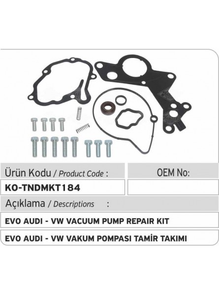 Комплект для ремонта вакуумного насоса EVO AUDI - VW