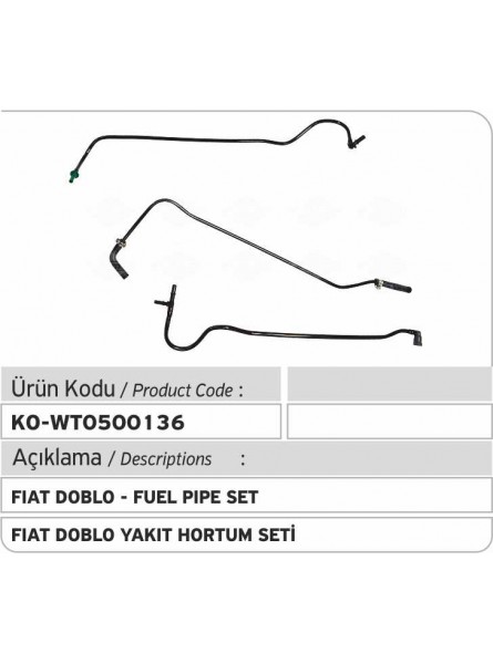 Комплект трубок 51783277 Fiat Doblo