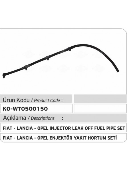 Комплект трубок обратки форсунки 817329 GM93177371 46784581 Fiat - Lancia - Opel