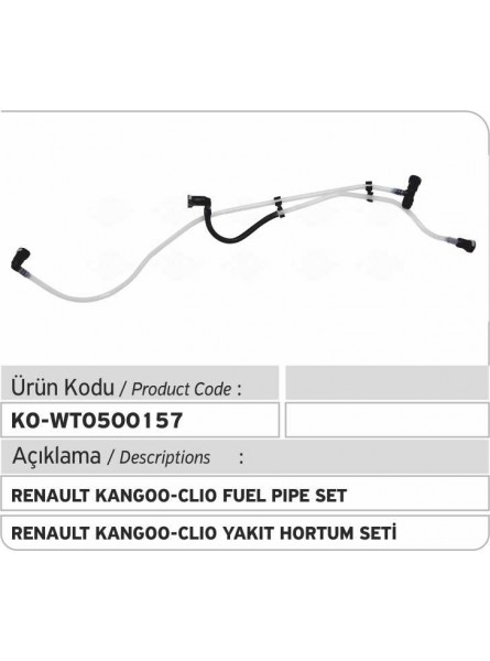 Комплект трубок 8200360597 8200050395 Renault Clio II - Kangoo 