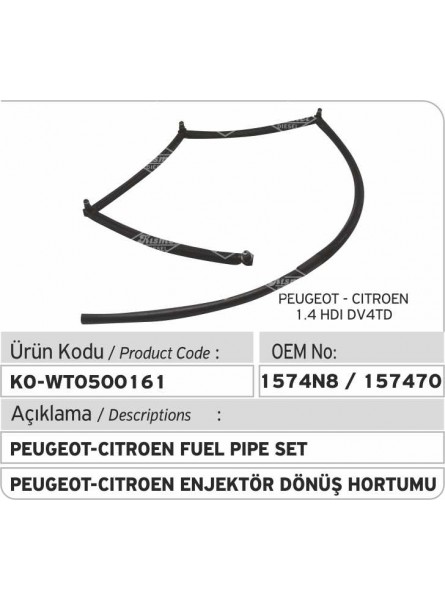 1574N8 / 157470 Комплект топливных труб Peugeot-Citroen