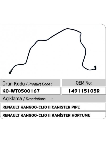 Труба Канистры 149115105R Renault Kangoo-Clio II 