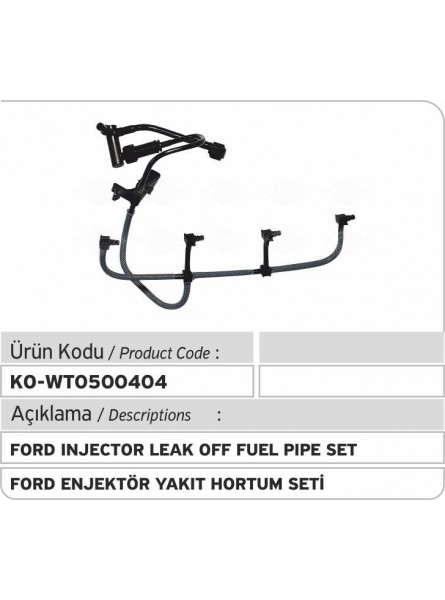Комплект трубок обратки форсунки 4M5Q9K022AG Ford