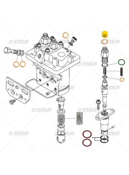 Ремкомплект  KUBOTA 3CYL Nr. Насос :104206-3060