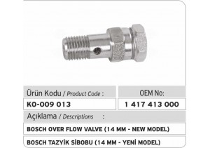 1417413000 Bosch Bilyalı Tazyik Sibobu (14 mm Yeni Model)