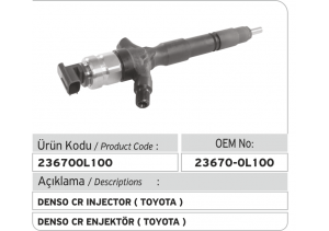 23670-0L100 Denso Common Rail Enjektör (Toyota)