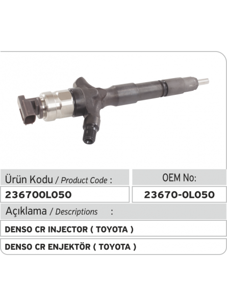 23670-0L050 Toyota Common Rail Injector (Denso 095000-8220)