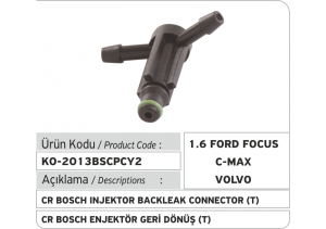 Bosch Common Rail Enjektör Geri Dönüş Plastiği  T (1.6 Ford Focus, Ford CMax, Volvo...)