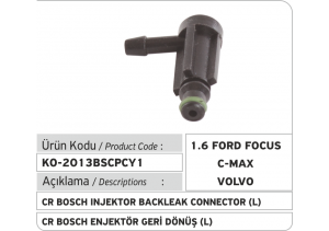 Bosch Common Rail Enjektör Geri Dönüş Plastiği  L (1.6 Ford Focus, Ford CMax, Volvo...)