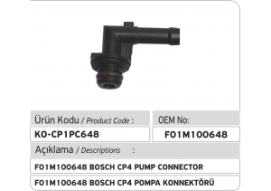 F01M100648 Bosch CP1 Pompa Geri Dönüş Plastiği
