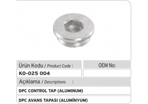 DPS Avans Tapası (aluminyum)