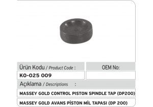 Massey Gold Avans Piston Mil Tapası (DP 200)