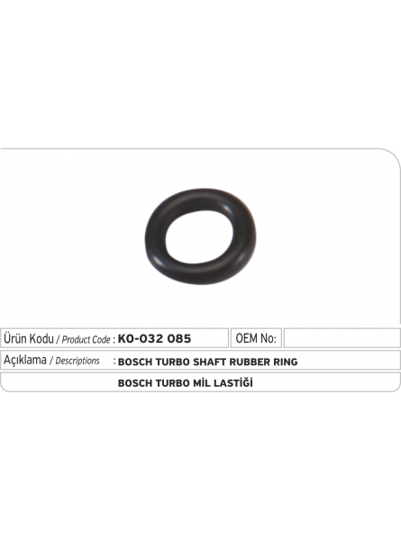 Резиновое кольцо вала Bosch Turbo 