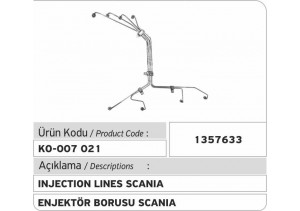 1357633 Scania Enjektör Borusu 