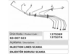 1375369 Scania Enjektör Borusu 1375374
