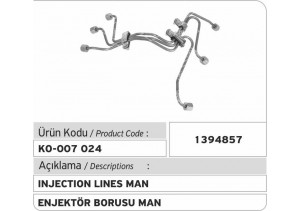 1394857 MAN Enjektör Borusu 