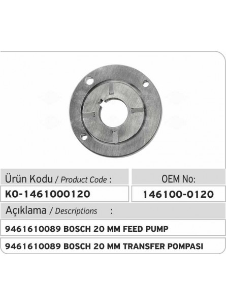 Питательный насос (146100-0120) 9461610089 Bosch 20 mm