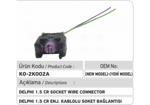 Delphi 1.5 Common Rail Enjektör Kablolu Soket Bağlantısı (Yeni Model)