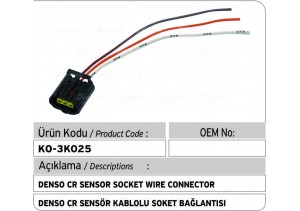 Denso Common Rail Sensör Soket Bağlantı Plastiği