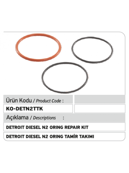  Ремкомплект резиновых колец  Detroit Diesel N2