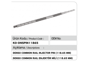 Denso Common Rail Enjektör Mili 118.65 mm