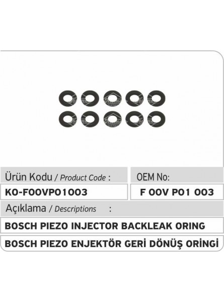 F00VP01003 Уплотнительное кольцо форсунки Bosch Piezo
