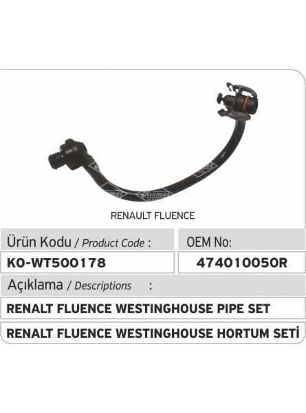 Комплект труб Renalt Fluence Westinghouse