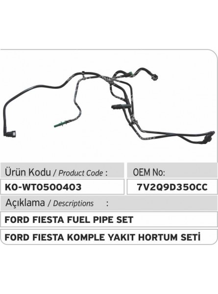  Комплект топливных труб Ford Fiesta 7V2Q9D350CC